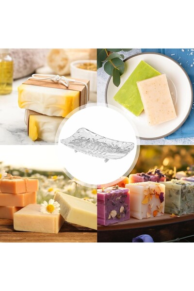 Flippy Πλαστική σαπουνοθήκη Flippy, 15 x 9 cm, Αποχέτευση Νερού, Διαφανής Μοντέρνος Σχεδιασμός