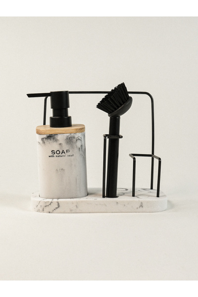 Minihol Σετ δοσομετρητή σαπουνιού Cleen 3 τεμαχίων από πολυρητίνη (Λευκό)