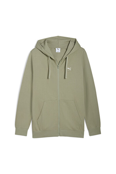 Puma Ess Elevated Fz Hoodie Erkek Yeşil Günlük Stil Sweatshirt 68825682