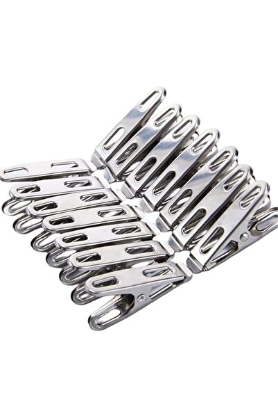 Generic مشابك ملابس فولاذية احتفالية مكونة من 20 قطعة، مشابك غسيل معلقة تستخد...