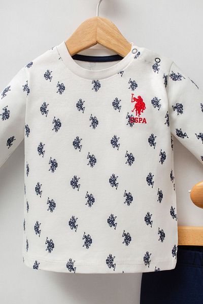 U.S. Polo Assn. U.S. Polo Assn Baby Boy White Baby Sets