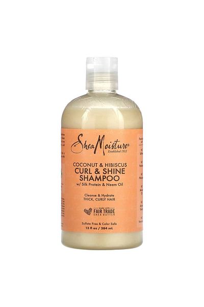 Shea Moisture بلسم الكركديه وجوز الهند للتجعيد واللمعان 384 مل من شيامويستشر