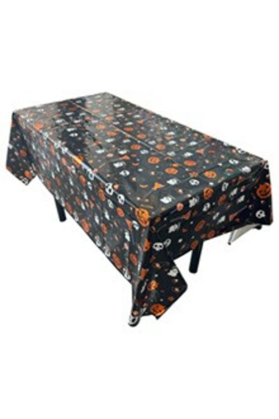 Teo Tablecloth, , Foil, Halloween Print - Boo, 137 x 274 cm, Black