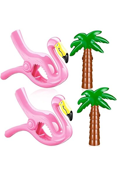 Generic مشابك مناشف الشاطئ، 4 قطع من مشابك المناشف الكبيرة الحجم، حامل مناشف ...