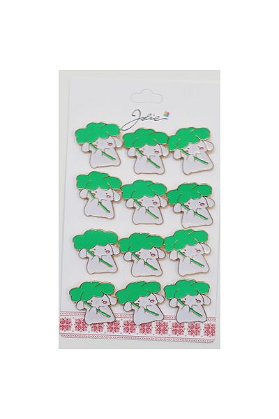 Teo Set of 12 Martisor Brooches Rabbit under the Clover
