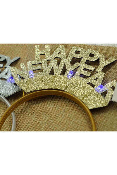 Teo Happy Newyear headband/circle, gold color, standard size,