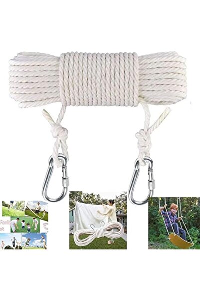 Generic حبل غسيل YHRY، حبل غسيل قطني بطول 15 مترًا، حبل تجفيف الملابس، حبل غس...