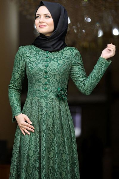 Skygo Ahunisa Henna Evening Dress Khaki 5646