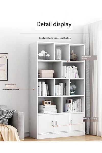 Raffine Modern multi-tier bookshelf with large storage and vertical floor bookcase 100x24x178 cm
