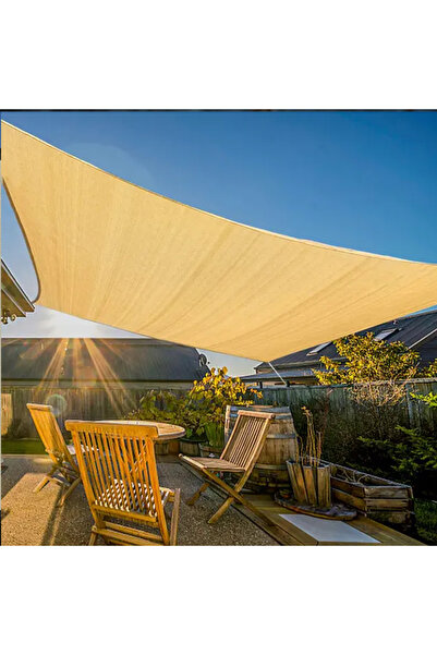 AÇIKGÜL TEKSTİL BRANDA 4 x 2,5 Balkon Perdesi Gölgelik File Çit Filesi Krem