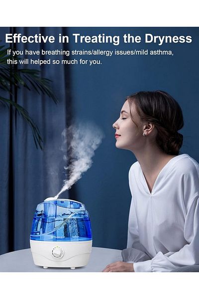 ARBİOL Umidificator albastru,cu ultrasunete silențioase,duză la 360° capacitate 2,2 L,ARBIOL