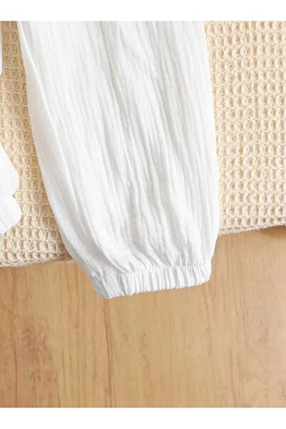 BEBEĞİME ÇORAP 100% Cotton Muslin Bohemian Elastic Cuff Shirt Set