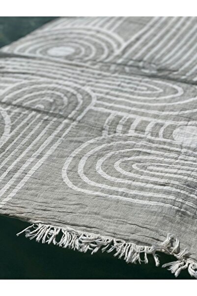 Evoli Geometric Patterned Linen Peshtemal 100 X 180 Soft Textured