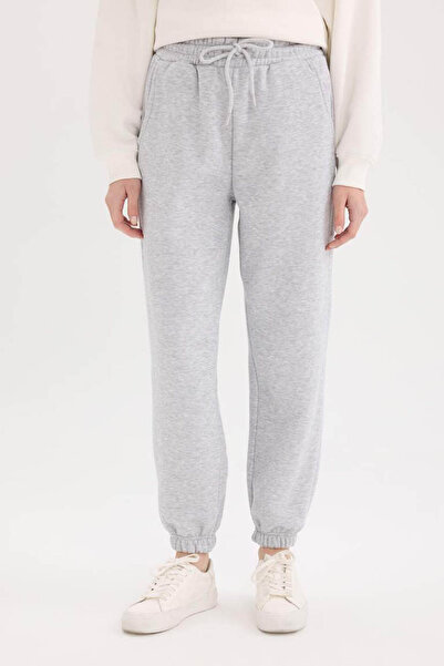 DeFacto Standard Fit Thick Jogger Gray Women's Sweatpants S7370Az/Gr256