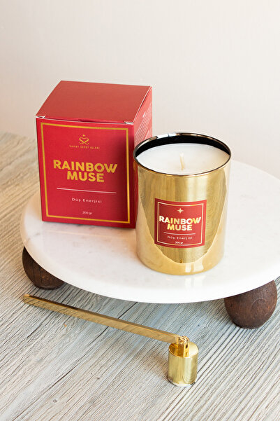 SANAT SEPET İŞLERİ RAINBOW MUSE 3'lü Oda Kokusu & %100 Soya Aromaterapi Vegan Mum Seti