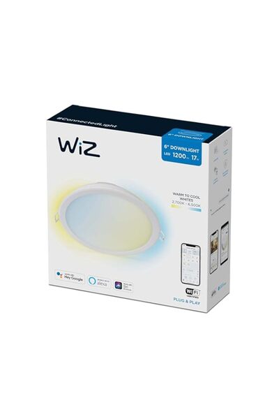 Generic WiZ Wi-Fi Recessed Downlight Warm To Cool Whites - 17W Round 6 Inch