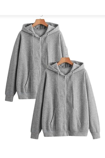 özcstore سترة رجالية / نسائية مكونة من قطعتين بدون طباعة