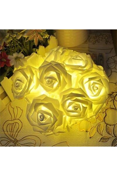 Generic SKEIDO Decoration Light 20 LED Rose Flower String Strip Fairy Lights ...