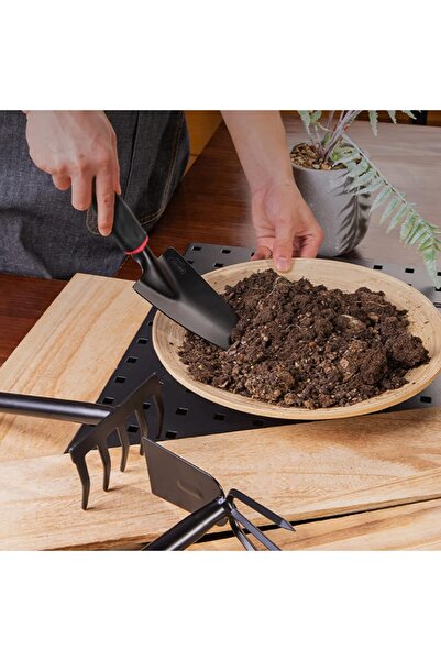 Teo Set of 7 Garden Tools, for Planting, Soil Cultivation and Plant Care, PVC and Cardboard Material