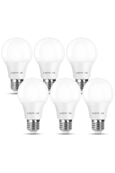 Generic لمبات Lepro E27 ذات لولب مكافئ 60 واط، أبيض دافئ 2700 كلفن لمبة LED E...