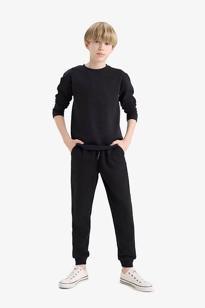 DeFacto Σχολικό Jogger Μαύρο Παντελόνι για αγόρια K8852A6/BK81