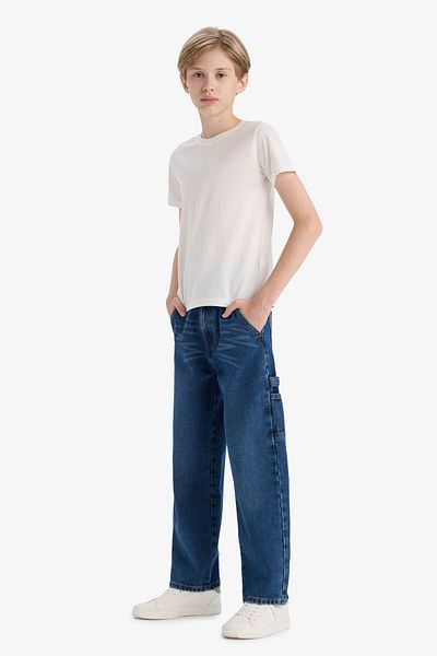DeFacto Pantaloni blugi pentru băiat albastru F0457A8/NM28
