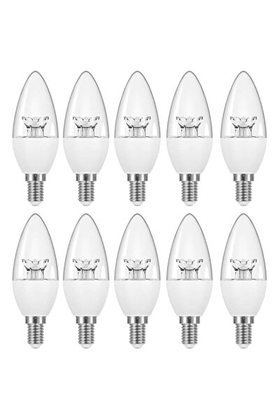 Generic Osram E14 827 4.7W Clear Filament LED Bulb, Warm White, 10-Pack