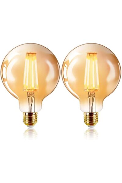 Generic عبوة من 2 لمبة LED كروية G125 بقوة 6.5 واط، لمبات LED تعادل 60 واط، ل...