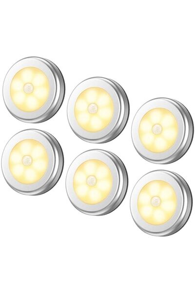 Generic 6 Packs Motion Sensor Light, Cordless Battery-Powered LED Night Light...