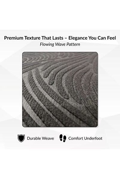 Luance Vague Rectangular Non-Slip Door Mat 43.5 x 75cm