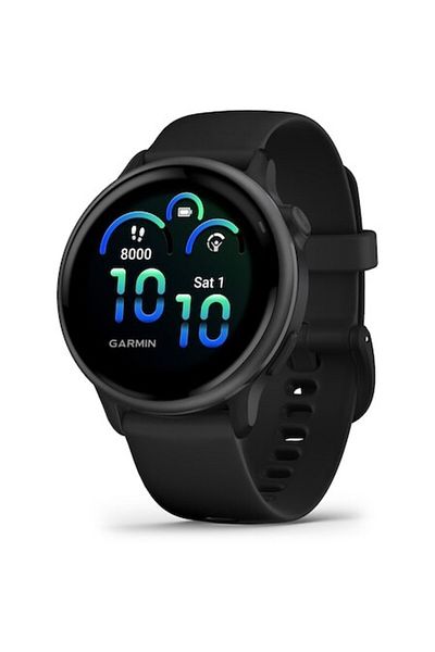 Garmin Ceas inteligent vivoactive 6, GPS, 42mm, curea din silicon, gri închis/negru