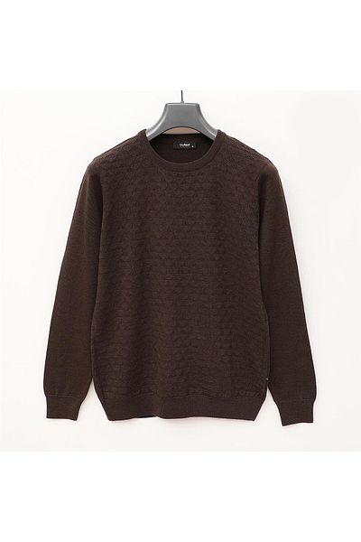 Dio Rise Men's O Neck Long Sleeve Slim Sweatshirt - (M-2Xl) - 180970 - Brown Melange