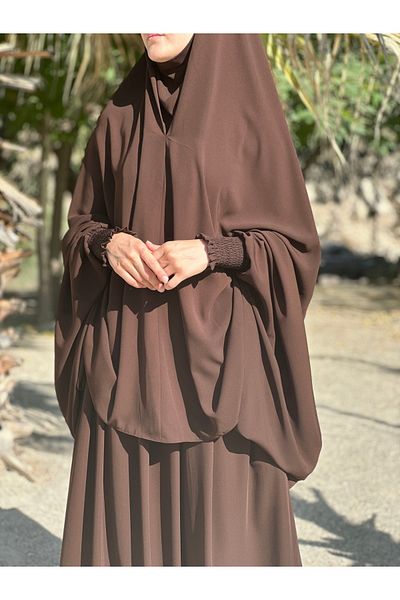 NAKŞİDİL Needle Veil Sheet Medina Silk Light Brown