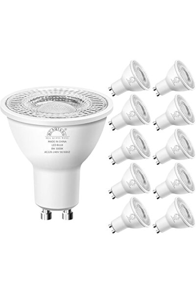 Generic مصباح إضاءة LED GU10 من HUA QIANG WANG، أبيض دافئ، 8 وات، 720 لومن، 3...