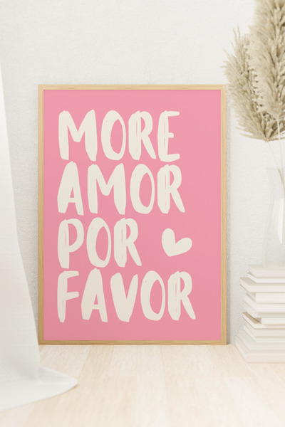 Funzee More Amor Por Favor Written Poster - Unframed