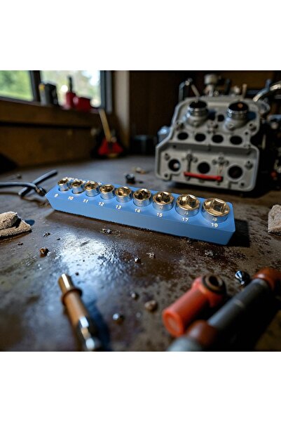 GÜÇLÜKOL 9-19 mm Socket Wrench Set Organizer – Practical and Durable Socket Holder Stand