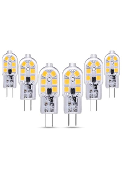 Generic G4 6000k AC/DC 12v 200lm 2w LED Light Bulbs - Cool White, 6 Pieces