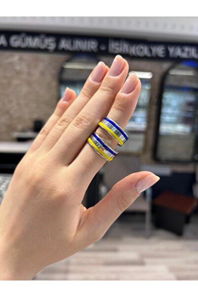 gümüşe dair 925 Ayar Gümüş Fenerbahçe Kadın Alyans