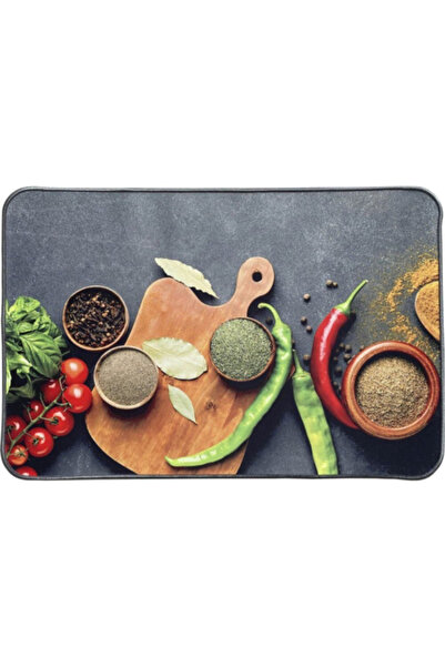 Luance سجادة مطبخ مستطيلة بتصميم أعشاب وتوابل طازجة 40 × 60 سم