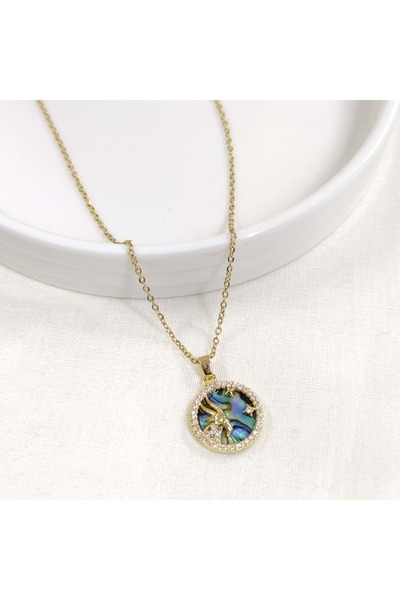 Güler Yüzlü Silver قلادة برج الجدي من الفولاذ