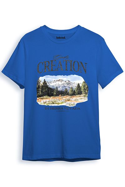 beloved.co God's Creation Sierra Nevada Landscape Printed 100% Cotton Regular Fit Unisex T-Shirt