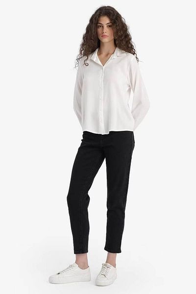 DeFacto Comfort Mom Black Women's Jean Pants E9162Ax/Nm40