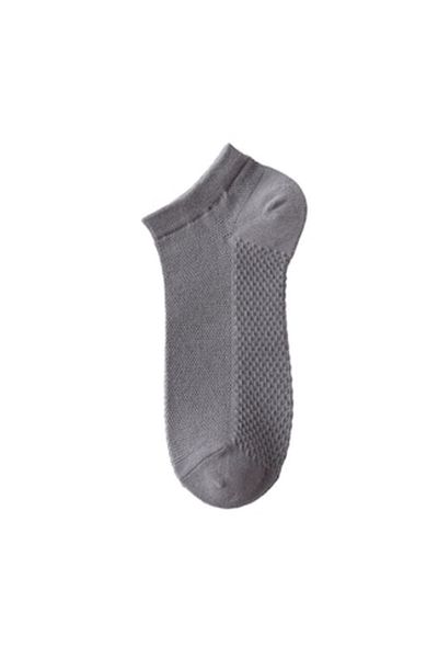 OEM Set 3 perechi șosete bărbătești, scurte, subțiri, respirabile și confortabile, bumbac, gri , 38