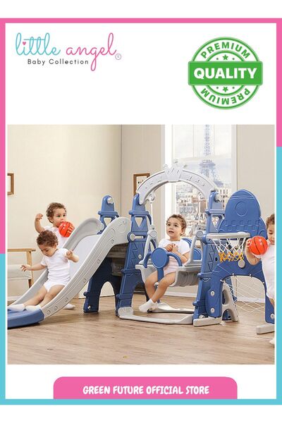 LITTLE ANGEL -Kids Slide And Swing 3-In-1 Activity Playset