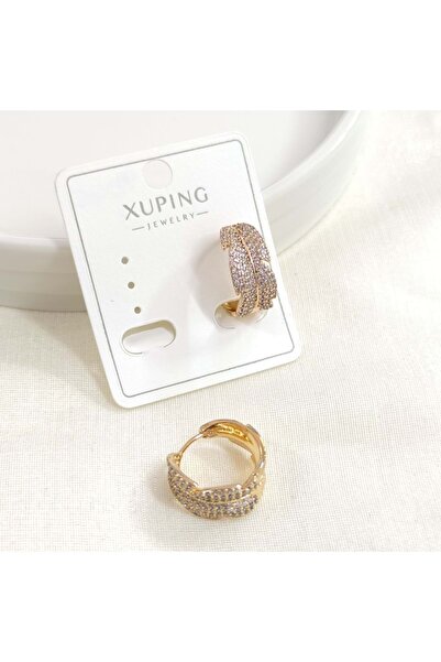 Güler Yüzlü Silver XUPING 15 ملم حجر على شكل ورقة شجر حلقية وردية