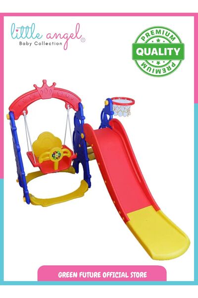LITTLE ANGEL -Kids Slide And Swing 3-In-1 Activity Playset