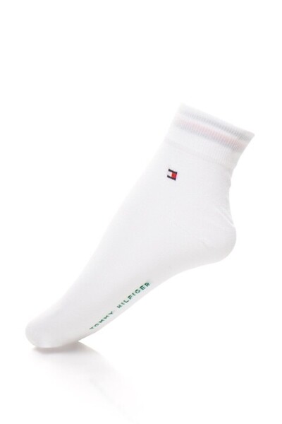 Tommy Hilfiger , Set of Short Socks - 2 Pairs, White and Green, Size 39-42
