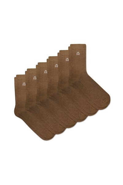 OEM Set of 6 pairs, classic cotton socks for men and women, size 43-46 EU, brown color