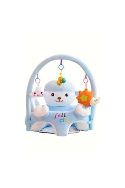 OEM Fotoliu bebe 3D, Oita, cu arcada si jucarii, multicolor, 55 cm