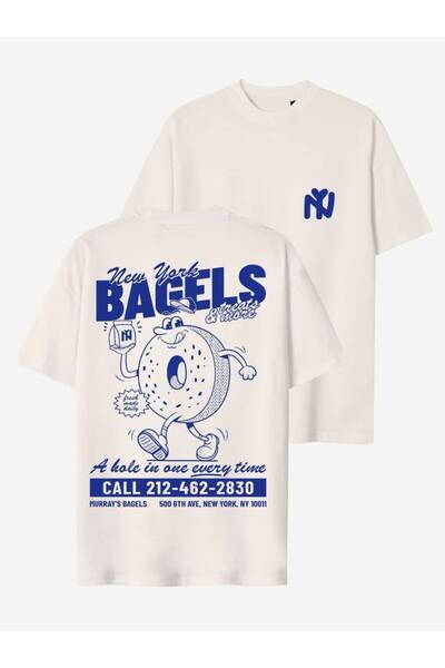 Vordevia Λευκό μπλουζάκι με στάμπα Bagels